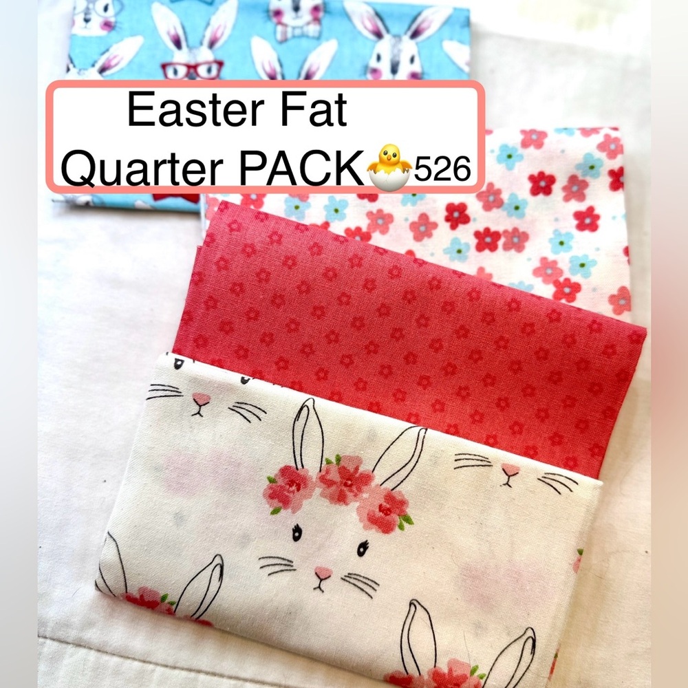 NWT🔥Adorable Easter 100% Cotton Fat Quarter Pack🔥🐣🐰